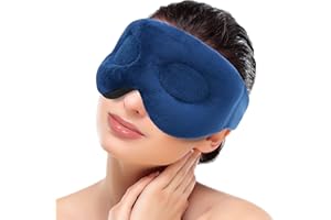 ICEHOF Ciepła maska do spania z lawendą – aromaterapia i ultra miękka – mikrofalówka / poduszka pod oczy maska na oczy, ocieplająca maska na oczy, maska termiczna na oczy – wypełniona naturalnymi perłami glinianymi