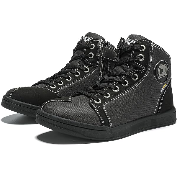 Botas De Moto Cortas WinNet En Piel Negra, Con Protecciones Y Sliders, Estilo Sport