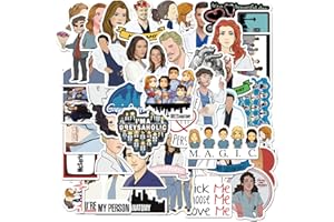 100 Stück Grey's Anatomy Aufkleber Wopin kreative DIY-Aufkleber TV Greys Anatomie-Aufkleber, lustige, wasserdichte Vinyl-Aufkleber für Kinder, Studenten, Teenager, Erwachsene