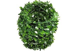 ‎DANCEPANDAS dancepandas 22,5 Meter Buchsgirlande Künstlichen buchsbaumgirlande blätter Girlande Efeu Laub Grün Blätter Fake Rebe