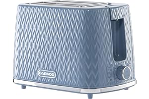 Daewoo Argyle Collection, Toaster 2 Slice With Defrost, Reheat And Browning Control To Use At Your Convenience, While The Removable Crumb Tray Makes Cleaning Quick, Blue