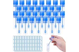 CONJURAIDE 30 Stück Stuhlprobenröhrchen, Probenröhrchen 15ml Kotprobenröhrchen Hund Katze Stuhlprobe Stuhlröhrchen Untersuchungsröhrchen mit Löffel Schutzhülle für Stuhlprobe Haustiere zum Testen