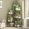 Snazzy Plant Stand Indoor Outdoor Plastic Plant Shelf Corner Plant Table 7 Pots Plant Holder for Living Room Plant Rack Indoor Multiple Plants for Patio Balcony Garden Decor