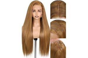 WIGNEE 13x6 Lace Front Rak Honungsblond Wig Förfördelad För Fest