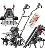 Motozappa Elettrica A Batteria 21V – 2x4000mAh, Motore Brushless 550W, Larghezza 24cm, Profondità 17cm