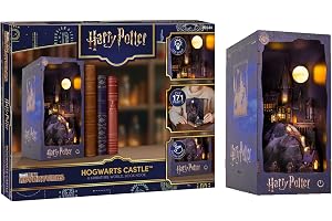Revell Tiny Adventures Tiny Adventures – Harry Potter Hogwarts Castle Book Nook – med LED-belysning, 3D-miniatyr gör-det-själ