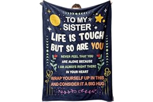 Gowelly Sister Gifts Blanket, Sister Gifts from Sister, Birthday Gifts for Sister from Sister, Little Big Sister Gifts on Mother's Day, Christmas, to My Sister Blanket Throw, 60"*50"