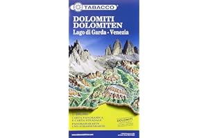 Dolomiti, Lago di Garda, Venezia. Carta stradale e Panoramica in scala 1:200.000. Ediz. multilingue: Lago di Garda - Venezia. Panoramakarte und Strassenkarte (PANORAMA - 1/200.000)