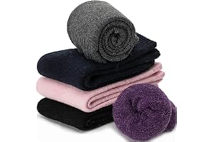 ANTSANG Merino Socken für Damen Wolle Wandersocken Warme Wollsocken Dicke Atmungsaktiv Thermosocken Damen Geschenke Wintersocken 5 Paar
