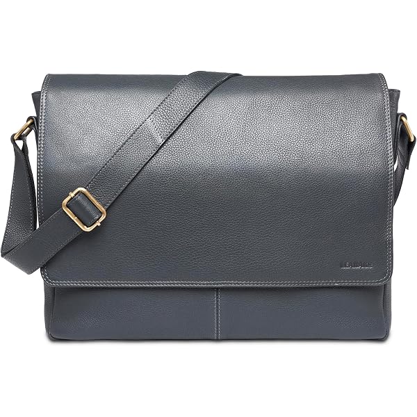 Sacoche Messager Vintage En Cuir Véritable - Fait Main - Modèle Haut Pour Ordinateur Portable - Neuf