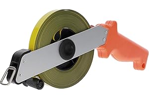 PRODIAMANT® Stahl Maßband 50m [MAßBANDBREITE 13MM] - Bandmaß - Rollbandmaß mit Zentimeter & Millimeter Skala - klappbare Kurbel - Robust & Rostgeschützt - Messungen für Profis & Heimwerker - Langlebig