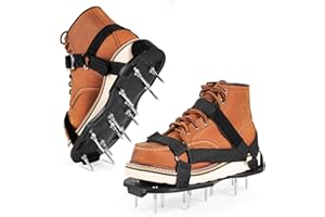 VORTIX Zapatos aireador cesped Profesionales, Ideales para el escarificador de cesped, descompactación del Suelo y jardinería, compatibles con escarificador cesped Manual y escarificador