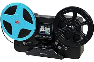 Magnasonic Super 8/8mm Film Scanner, Converts Film into Digital Video, Vibrant 2.3" Screen, Digitize and View 3", 5" and 7" Super 8/8mm Movie Reels (FS81)