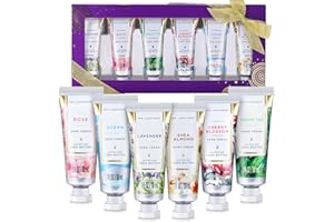 SPA LUXETIQUE Mini Set de Crema de Manos - Crema de Manos de Manteca de Karité 6pcs Crema de Manos Hidratante, Crema de Manos Para Manos Muy Secas, Regalos de Año Nuevo