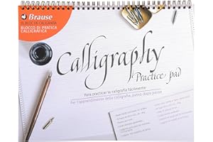 Brause 96451SB - Un bloc à spirale de calligraphie 50 feuilles lignées crème 21x29,7 cm (italien et espagnol)