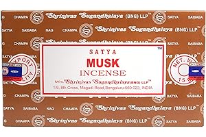 Satya Nag Champa piżmo kadzidełka - pudełko 12 opakowań, wielobarwny, Rozmiar uniwersalny
