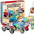 Klever Kits Craft Kit Build & Paint Your Own Wooden Race Car Art & Craft Kit DIY Toy Make Your Own Car Truck Toy Construct and Paint Craft Kit Presents