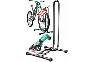 ‎KESSER KESSER® Fahrradständer Boden einzeln für Mountainbike, E-Bike, Citybike, Rennrad, MTB | Fahrrad Montageständer | Freistehender Fahrradhalter Ständer Eisen | Reifenbreite bis 65mm | Inkl. Luftpumpe