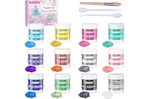 HXDZFX Paillettes Comestibles - 12 Couleurs Paillettes Alimentaires pour Boissons, Gâteaux, Chocolats, Muffins, Vodka, Cocktail, Crème (4g par Bouteille)