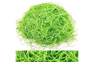 NOJGAC Easter Nest Green, 200g Easter Basket Grass Shredded Paper for Gift Boxes Hampers Filling Easter Basket Decorations Party Supplies Accessories