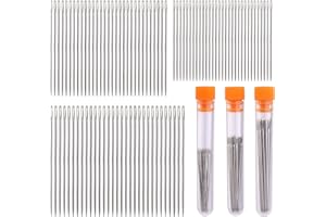 NAMOON 90 PCS Large Eye Sewing Needles, Hand Sewing Needles, Large Eye Stitching Needles with a 3.3in Plastic Bottle for Sewing and Crafting, Knitting, Weaving