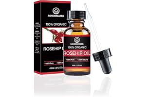 MINDBREAKER 100% czysty olejek z pestek dzikiej róży do twarzy, paznokci, włosów i skóry – 100% czysty i naturalny certyfikowany ekologiczny – Natural Moisturiser – tłoczony na zimno olej premium z dzikiej róży (120 ml)