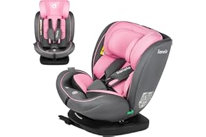 LIONELO Bastiaan i-Size Car Seat, 0-36 kg, Group 0/1/2/3, 360° Swivel, ISOFIX & Top Tether, RWF & FWF, R129, Memory Foam Headrest, 4 Tilt Modes, 5-Point Belt, Pink Baby