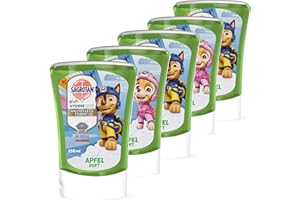 ‎SAGROTAN Sagrotan Kids No-Touch Nachfüller Apfel – Für den automatischen Seifenspender – 5 x 250 ml Handseife