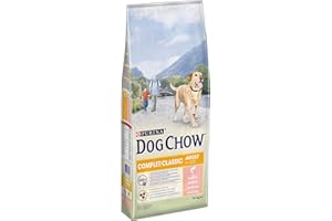 DOG CHOW | Aliment Complet | Chien Adulte | Croquettes au Saumon | 14 kg