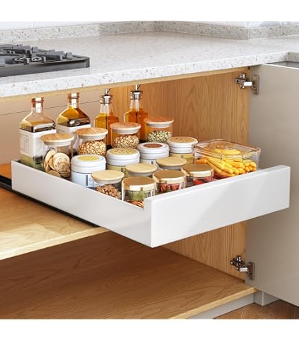 Cassetto Estrattibile Per Cucina 18 Cm - Organizer Sotto Armadio Con Guide Scorrevoli - Foto 8