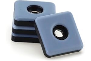 S&S-SHOP 32 patins en téflon pour meubles ou chaises, 25 mm x 25 mm, 5 mm d'épaisseur, incl. vis de 3,5 mm x 20 mm, revêtement en PTFE