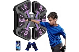 YEOOIYCW Music Boxing Machine,Bluetooth Boxmaschine mit Musik,Boxhandschuhen, LED Wandmontiertes Boxziel mit 9 Geschwindigkeitsmodi & Zählmodus, Musik Box Maschine für Erwachsene und Kinder