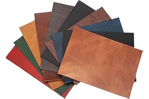 HAPPER STUDIO Cuir de vachette - 2 mm d'épaisseur - Pull-Up Crazy Horse - Feuilles en cuir véritable pour travaux manuels (Multi Mix, A6 (105 x 148 mm)
