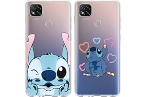 Omyzo [2 Piezas] Funda para Xiaomi Redmi 9C/Redmi 9C NFC 6,53",Carino Patrón Anime Dibujos Animados Transparente Suave TPU Silicona Carcasa Antichoque Protectora Case Compatible con Redmi 10A
