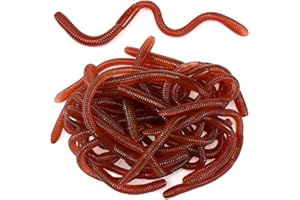 SUILUNG 24 Pieces 7.1 Inch Artificial Fake Earthworms Soft Stretchy Toys Realistic Plastic Worms Lifelike fidget worm Prank Trick Toy for Stocking Stuff Decoration April Fools' Day Party Favor Gifts