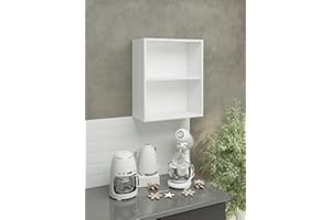 JD Greta Kitchen Wall Cabinet 300-1000mm Mounted Upper Carcass - No Doors (Handles, Hinges, Wall Brackets Included) (600mm)