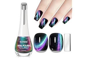 SUPWEE Cat Eye lakier do paznokci z magnesem, 16 ml, szybkoschnący, bez lampy UV, kameleon, żelowy, lakier do paznokci, holograficzny, magnetyczny manicure, olej, do salonu "zrób to sam"