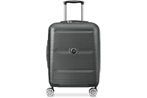 DELSEY Paris - COMETE Plus - Valise Cabine Rigide 55 cm x 40 cm x 20 cm - 35 L - S Slim - Noir