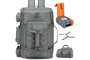 SPAHER Large Military Tactical Travel Backpack 55x35x25 Cabin Bag KLM Easyjet 50L Hiking Camping Sport Backpack Waterproof Daypack Outdoor Molle Rucksack Men Women Hand Luggage