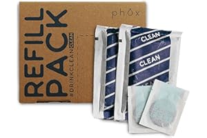 Clean Refill Pack for Phox Water Filters, 3 Month Supply (Clean)