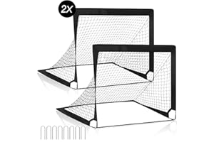 Artanchao Lot de 2 But de Foot pour Enfant,Cage de Foot Pliable pour Les Pelouses de Jardin Extérieures,120x90x90cm