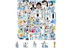 Yoimckay 50 Pezzi Adesivi per Giocatori di Calcio, Football-Stars Adesivi, Adesivi in Vinile Impermeabili per Bagagli, Auto, Bottiglia d'Acqua, Regalo per Bambini, Adolescenti, Adulti, Ragazzi