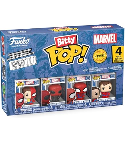 Figurines Bitty Pop! Spider-Man Venom - Pack De 4, Chance D'avoir Une Variante Rare Chase, 2.3 Cm
