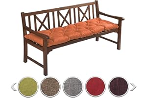 Sunnypillow bench cushion, 100 x 50 x 50 cm, seat cushion and back cushion for swinging hammock, cushion for garden bench, various colours and sizes available, Orange
