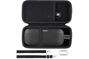 Khanka Twardy futerał kompatybilny z przenośnym głośnikiem Bluetooth Bose SoundLink Flex 2. generacji/Bose SoundLink Flex, czarny, tylko obudowa