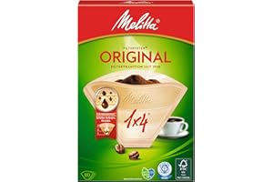 Melitta, 80 filtri per caffé, Dimensioni 1x4, Per caffettiera a filtri, Original, Scuro
