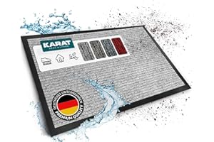 KARAT Wycieraczka Dura – 150 x 180 cm, szara – wycieraczka z antypoślizgową stroną spodnią – wycieraczka do strefy wejściowej – wycieraczka przed drzwi
