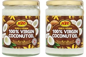 KTC - Huile de noix de coco 100 % vierge - pressée à froid - 2 pots de 500 g