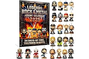 HMIFJUM Legends of Rock & Metal Advent Calendar 2025-24 Days Countdown Calendar with 2D Iconic Musical Character Collectibles, Suitable for Halloween and Christmas, Gifts for Rock & Metal Fans (1PC,2D)