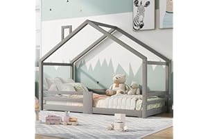 Moimhear Cama Infantil de 90 x 200 cm – versátil Cama Infantil de Madera para niños y niñas
